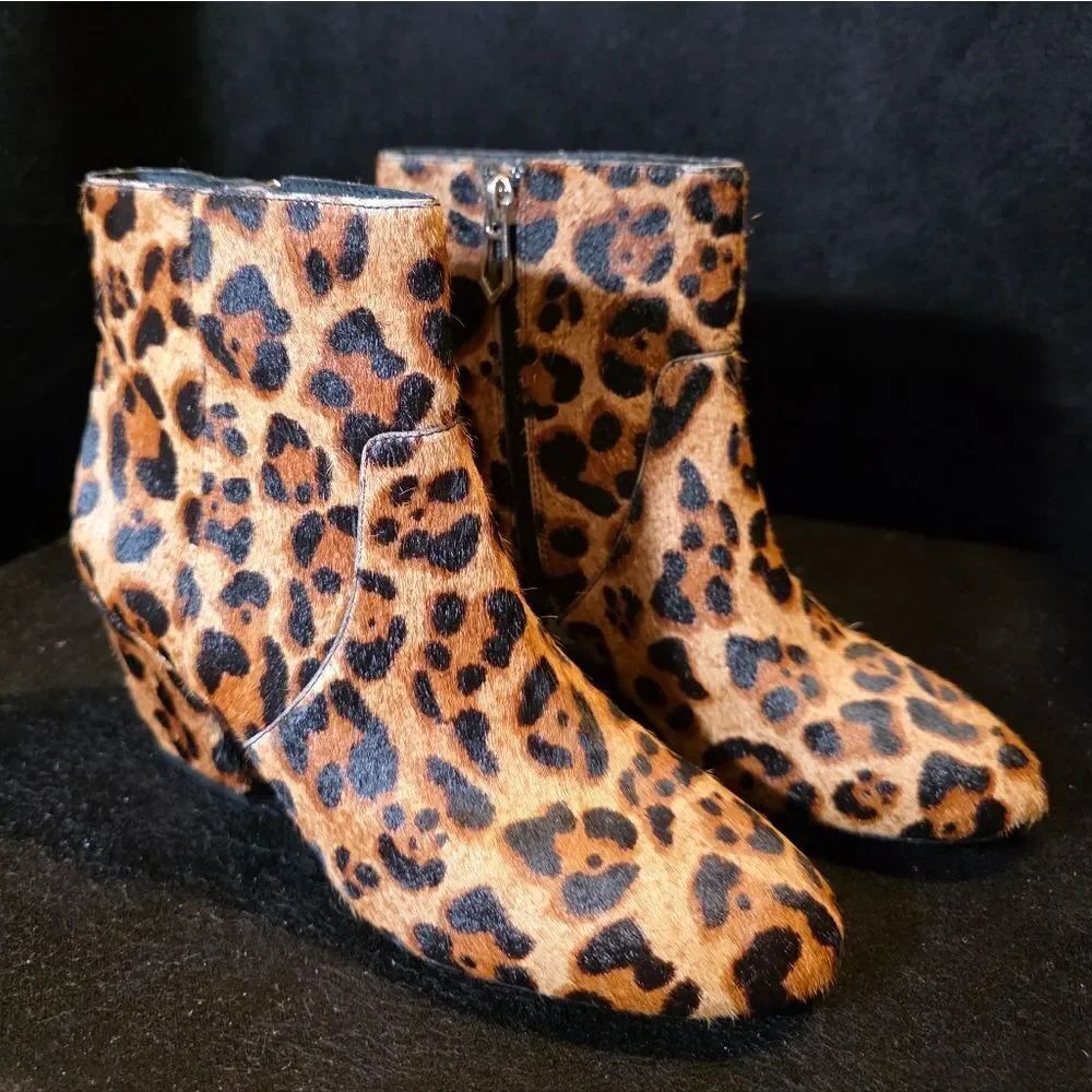 Botkier Leopard Print Ankle Booties Womens 6 - Picture 7 of 11